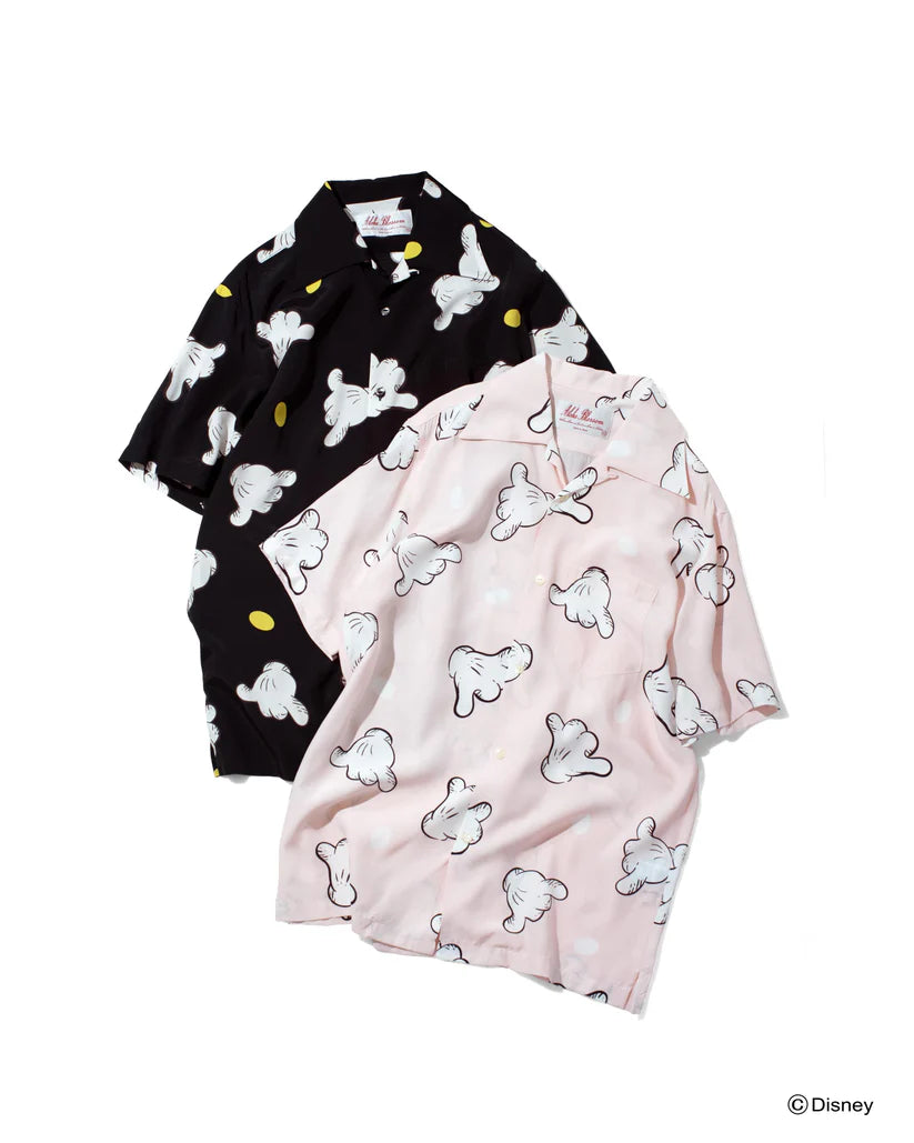 Name. x Disney / HAND SIGN ALOHA SHIRT (MICKEY MOUSE)